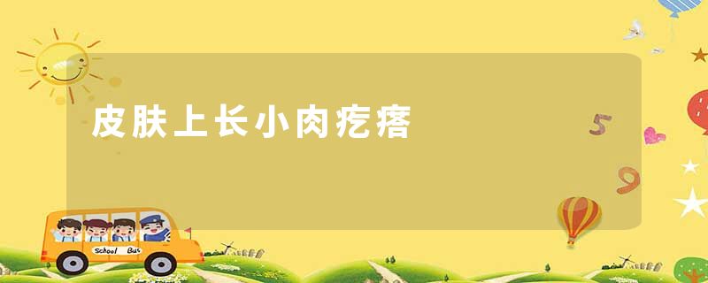 皮肤上长小肉疙瘩