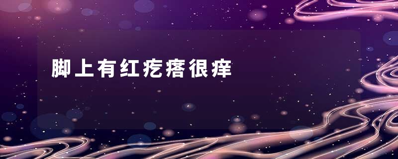 脚上有红疙瘩很痒