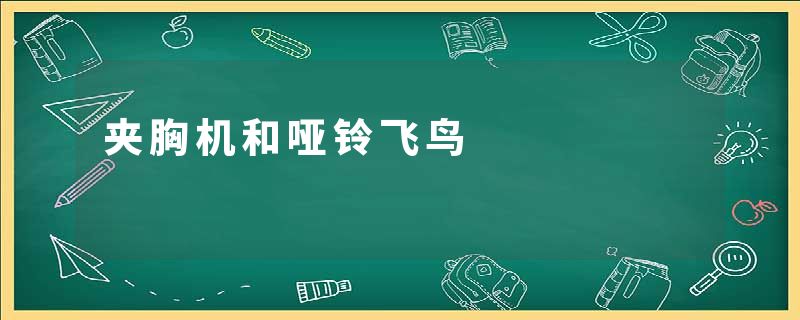 夹胸机和哑铃飞鸟