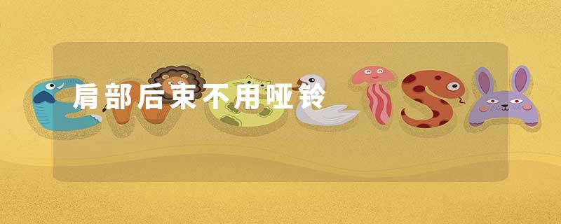 肩部后束不用哑铃