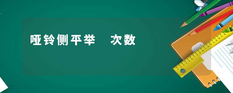 哑铃侧平举 次数