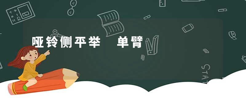 哑铃侧平举 单臂