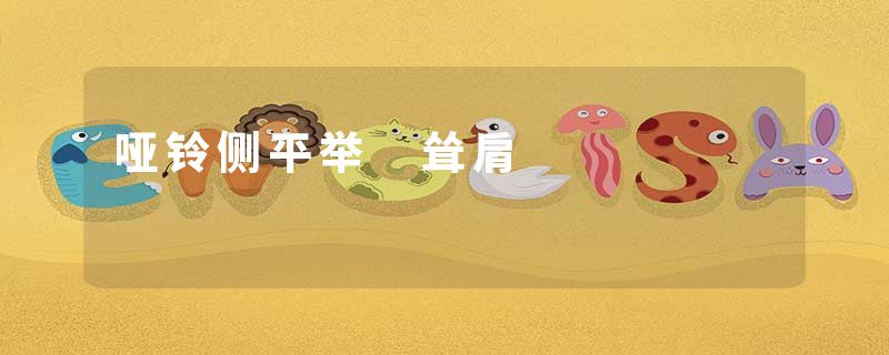 哑铃侧平举 耸肩