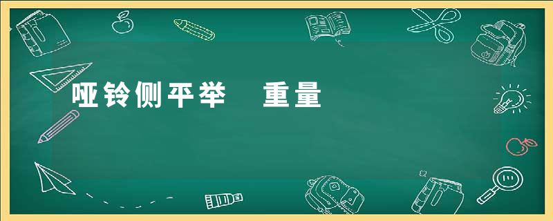 哑铃侧平举 重量
