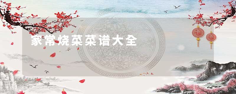 家常烧菜菜谱大全