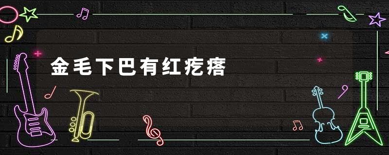 金毛下巴有红疙瘩