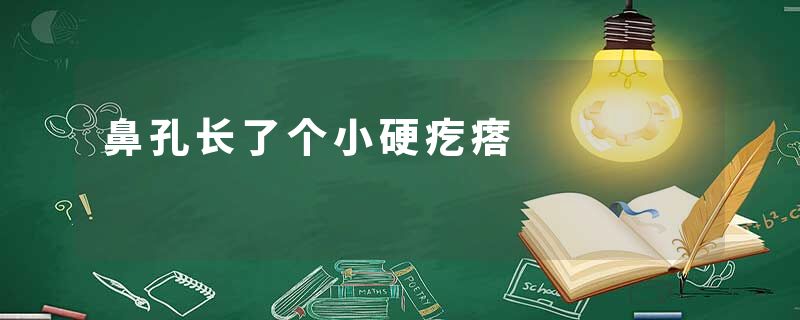 鼻孔长了个小硬疙瘩