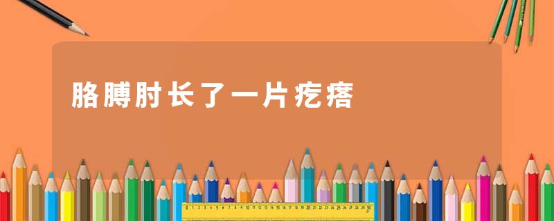 胳膊肘长了一片疙瘩