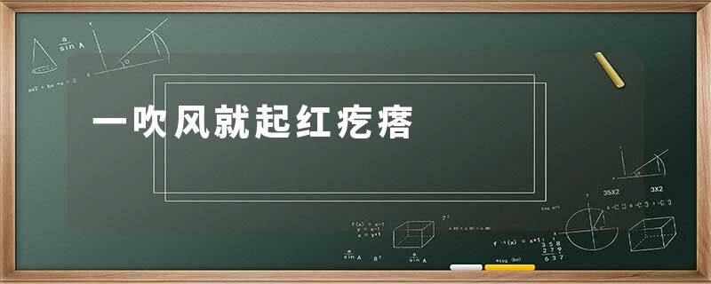 一吹风就起红疙瘩