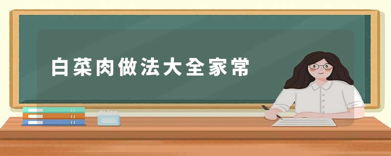白菜肉做法大全家常