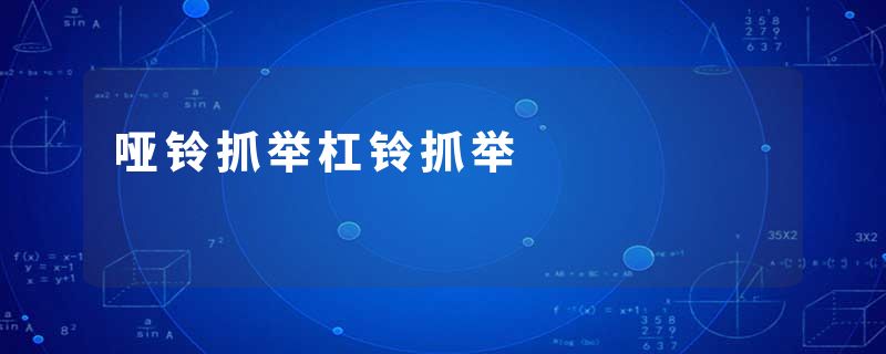 哑铃抓举杠铃抓举