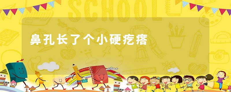 鼻孔长了个小硬疙瘩