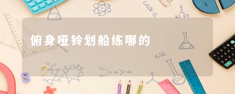 俯身哑铃划船练哪的