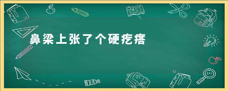 鼻梁上张了个硬疙瘩