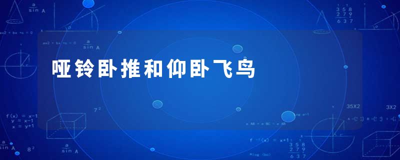 哑铃卧推和仰卧飞鸟