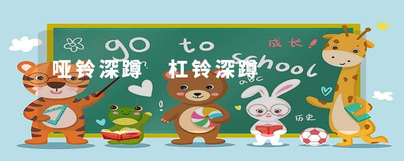 哑铃深蹲 杠铃深蹲