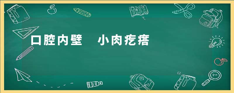 口腔内壁 小肉疙瘩