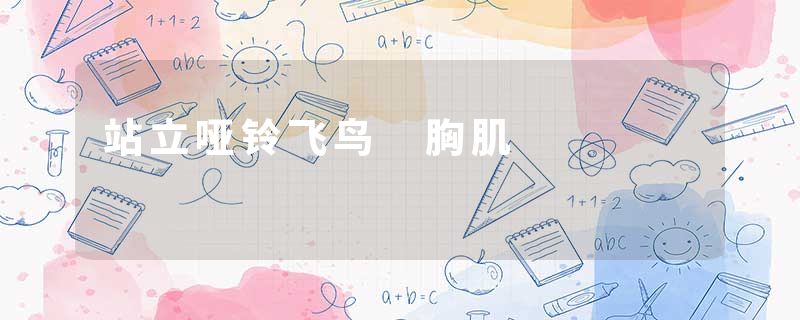 站立哑铃飞鸟 胸肌