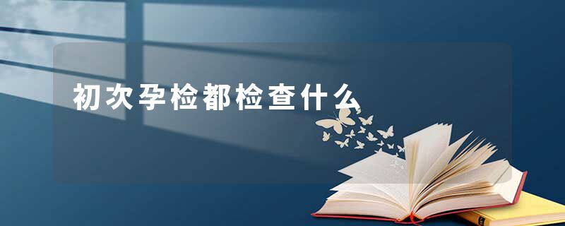 初次孕检都检查什么