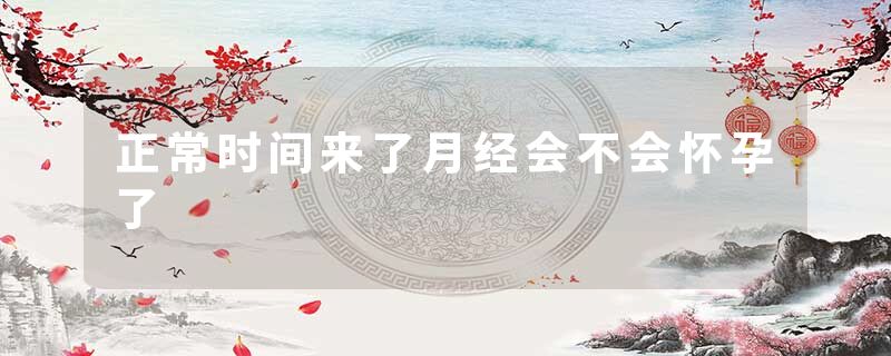 正常时间来了月经会不会怀孕了