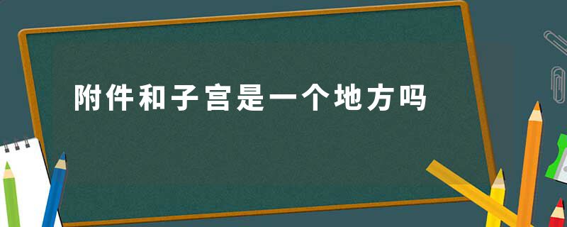 附件和子宫是一个地方吗