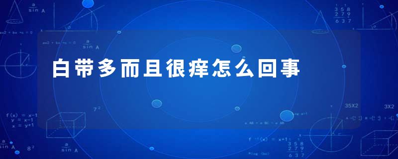 白带多而且很痒怎么回事
