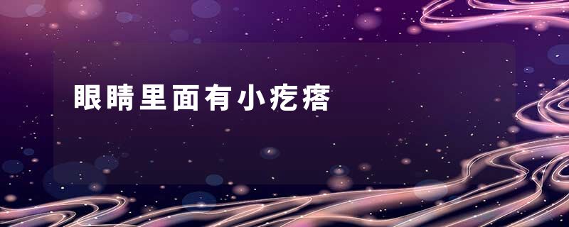 眼睛里面有小疙瘩