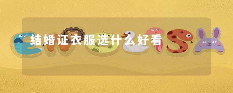 结婚证衣服选什么好看