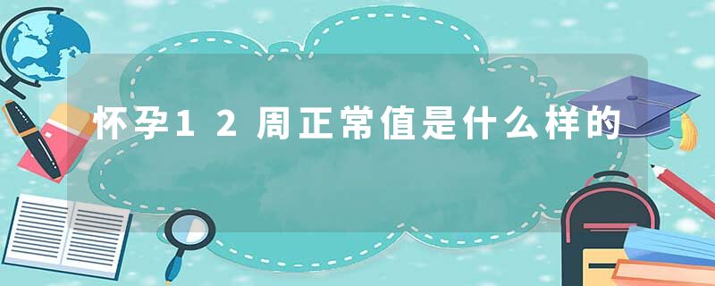 怀孕12周正常值是什么样的