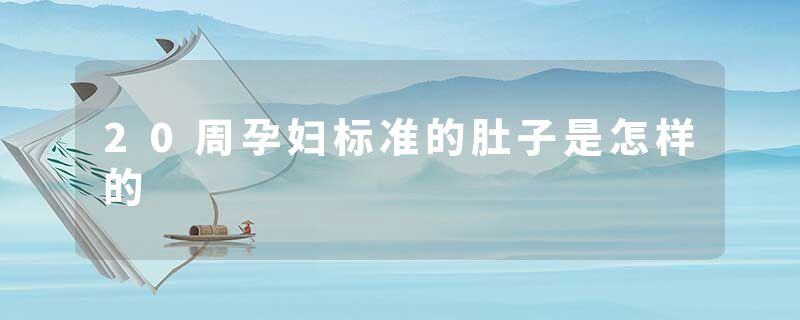 20周孕妇标准的肚子是怎样的