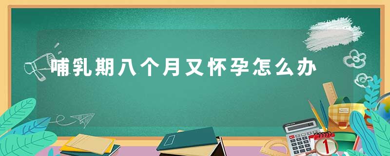 哺乳期八个月又怀孕怎么办