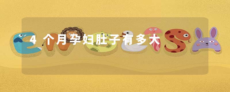4个月孕妇肚子有多大