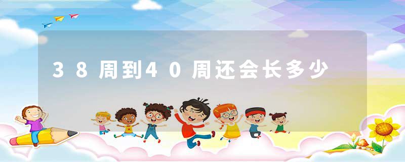 38周到40周还会长多少