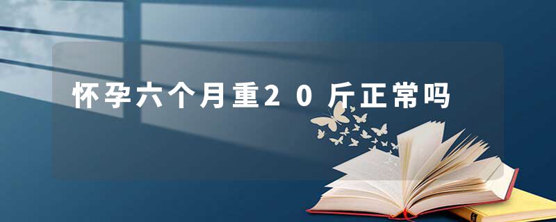怀孕六个月重20斤正常吗