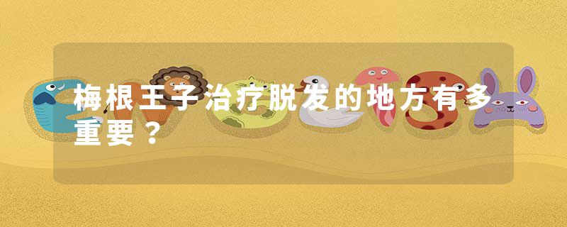 梅根王子治疗脱发的地方有多重要？