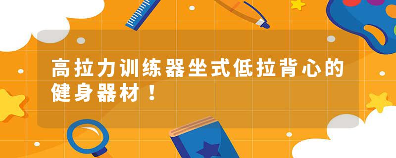 高拉力训练器坐式低拉背心的健身器材！