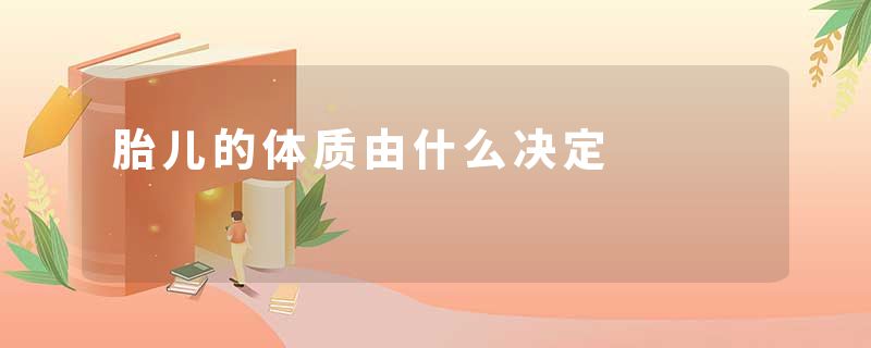 胎儿的体质由什么决定