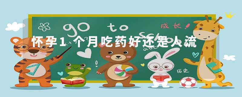 怀孕1个月吃药好还是人流