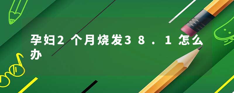 孕妇2个月烧发38.1怎么办