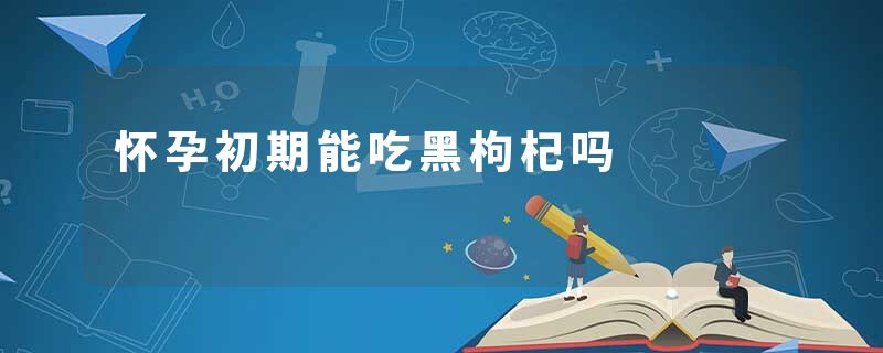 怀孕初期能吃黑枸杞吗