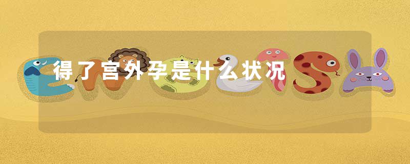 得了宫外孕是什么状况