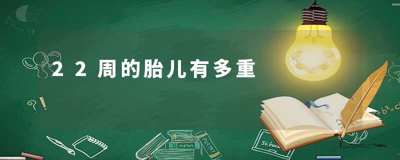 22周的胎儿有多重