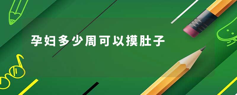 孕妇多少周可以摸肚子