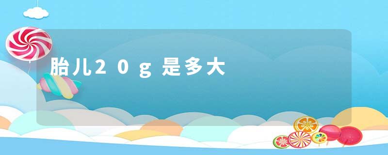 胎儿20g是多大