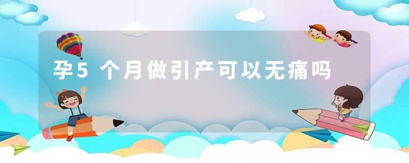 孕5个月做引产可以无痛吗