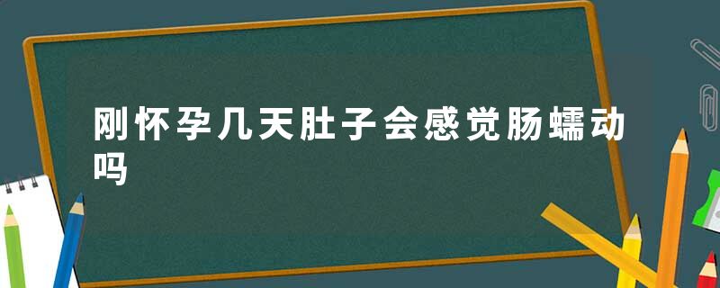 刚怀孕几天肚子会感觉肠蠕动吗