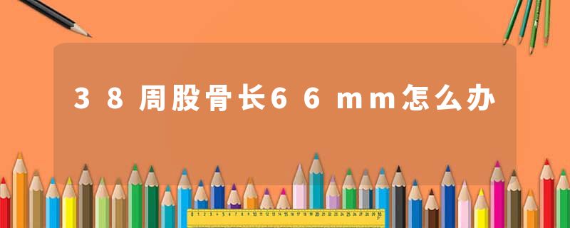 38周股骨长66mm怎么办