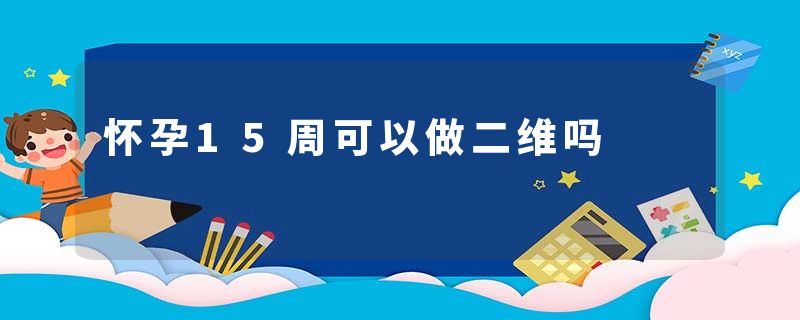 怀孕15周可以做二维吗