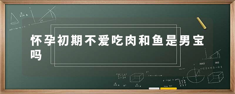 怀孕初期不爱吃肉和鱼是男宝吗
