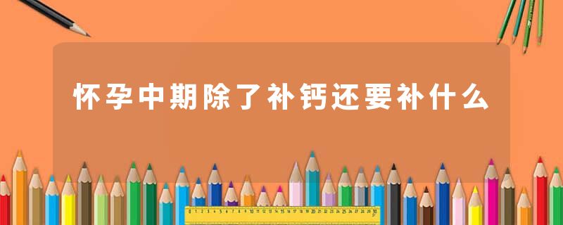 怀孕中期除了补钙还要补什么